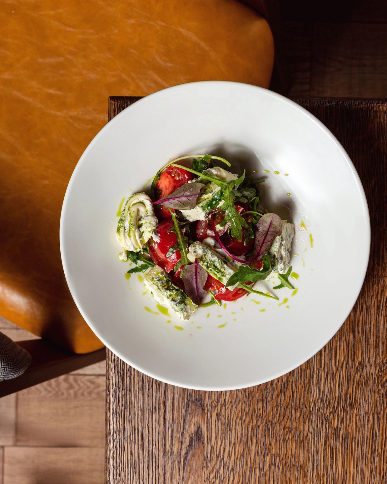 Fresh salad photographed in an editorial style