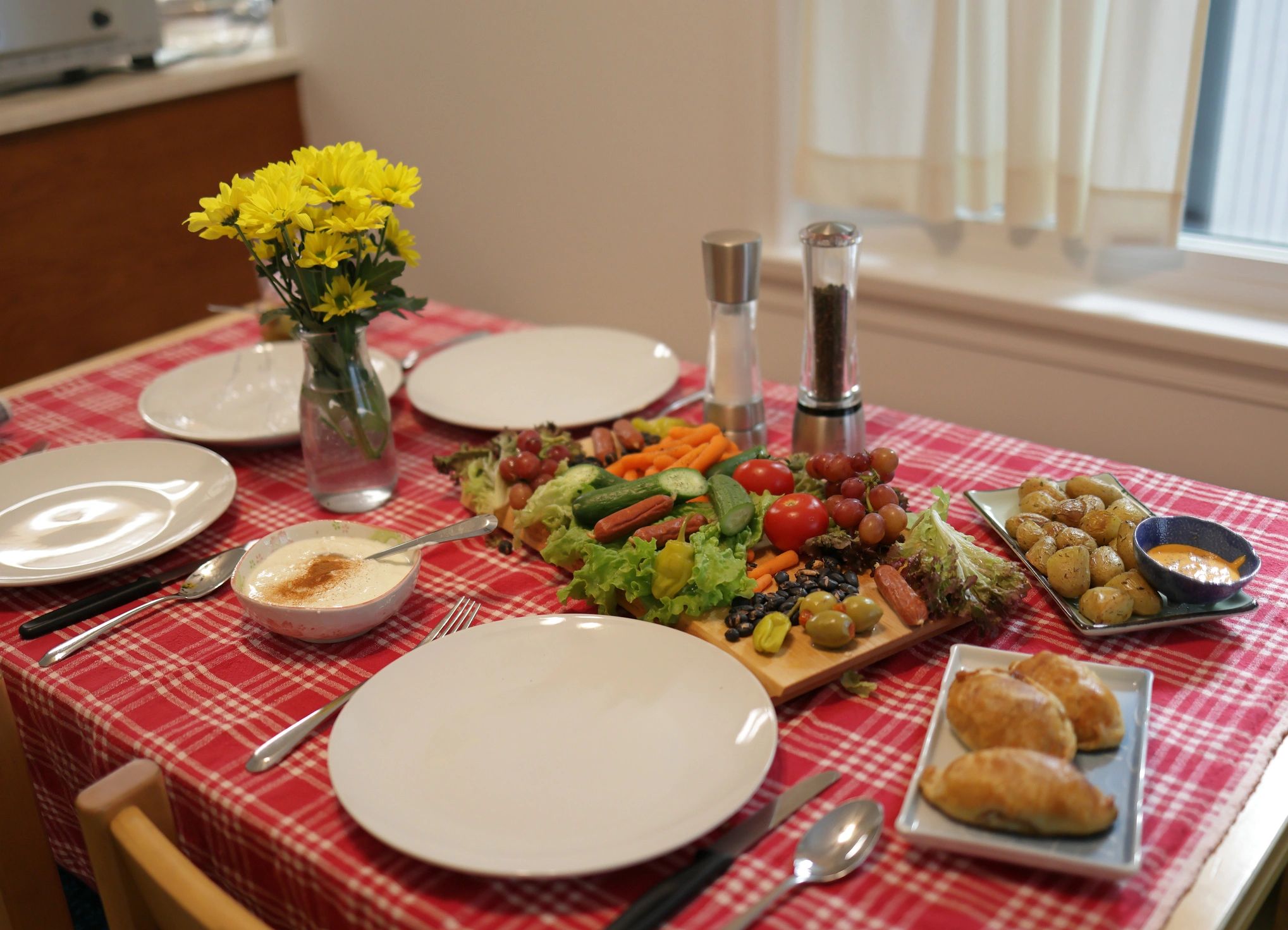 Charcuterie tray on table