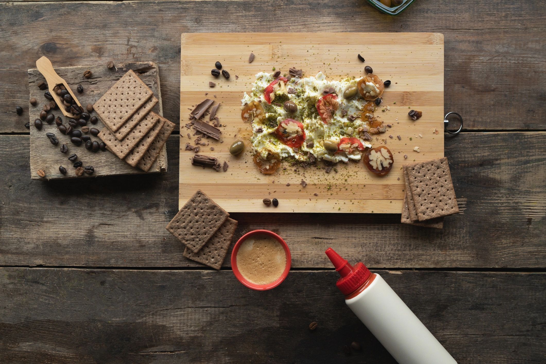 Butter platter with olives, pistachios, and sweets